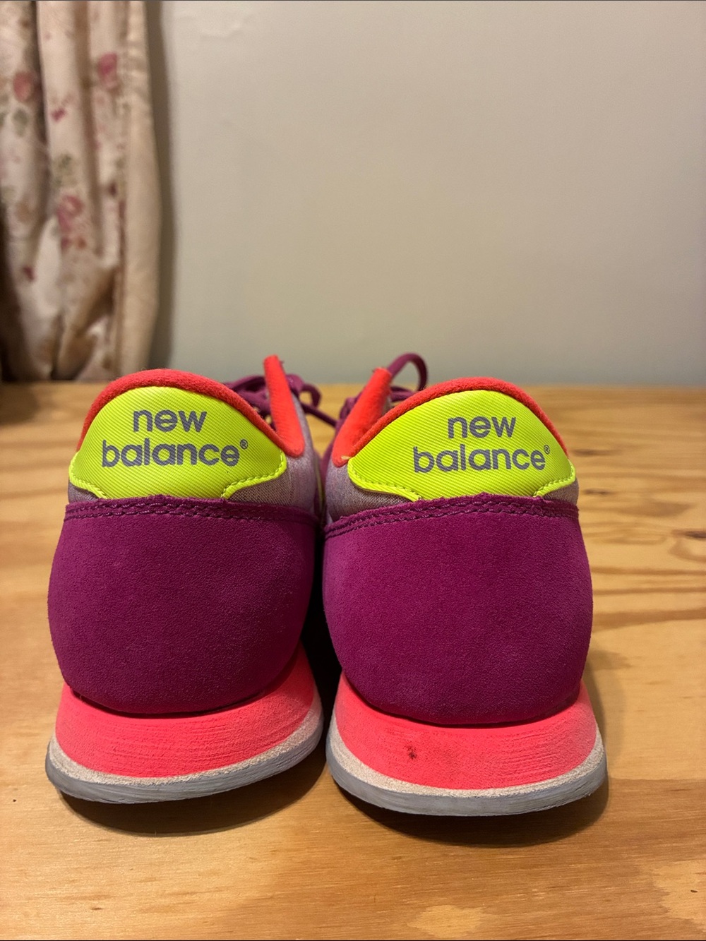 New Balance Women's Purple & Neon Yellow Retro Runner Sneakers - Picture 2 of 8